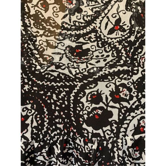 Diane Von Furstenberg Vinita Silk Floral Baby Doll Dress Black,‎ White Size 4 - Picture 8 of 12